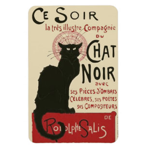 Vintage Ce Soir Le Chat Noir Poster Magnet