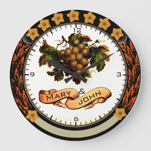 Vintage celebration large clock (Front)