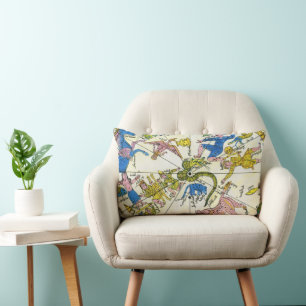 Vintage Celestial, Arabic Sphere, Constellations Lumbar Pillow