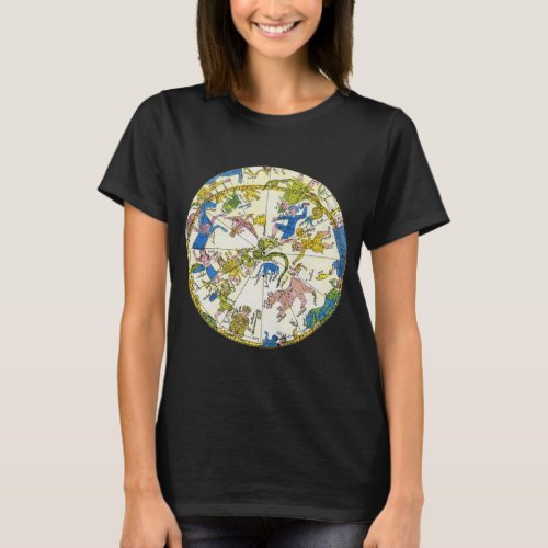 Vintage Celestial Arabic Sphere Constellations T_Shirt