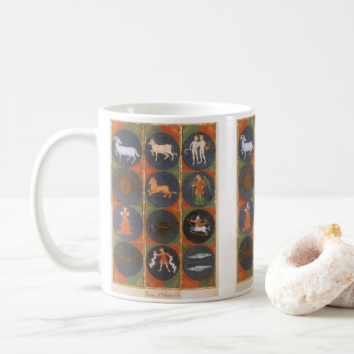 Vintage Celestial Astrological Zodiac Chart 1475 Coffee Mug
