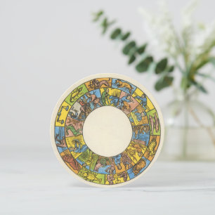 Vintage Celestial, Astrological Zodiac Wheel