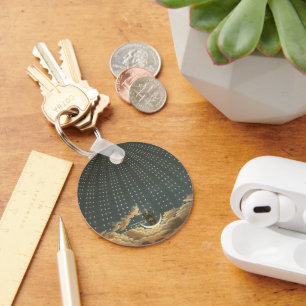 Vintage Celestial Astronomy, Queen of the Night Keychain