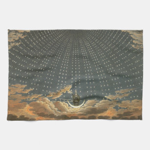 Vintage Celestial Astronomy, Queen of the Night Kitchen Towel