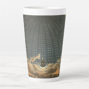 Vintage Celestial Astronomy, Queen of the Night Latte Mug