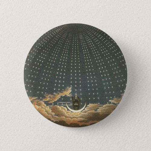 Vintage Celestial Astronomy Queen of the Night Pinback Button