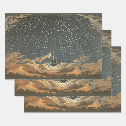 Vintage Celestial Astronomy Queen of the Night Wrapping Paper Sheets
