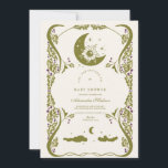 Vintage Celestial Botanical Baby Shower  Invitation<br><div class="desc">Welcome loved ones to celebrate your little one with our enchanting Vintage Celestial Botanical Baby Shower Invitation. This timeless design combines the elegance of vintage-inspired illustrations with a touch of celestial magic, creating the perfect invitation for a dreamy and memorable event. Features: Beautifully Handcrafted Design: Featuring intricate botanical details, soft...</div>