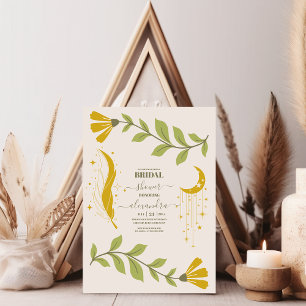 Vintage Celestial Botanical Bridal Shower Invitation