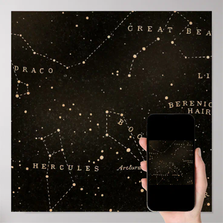 Vintage Celestial Chart Poster Zazzle