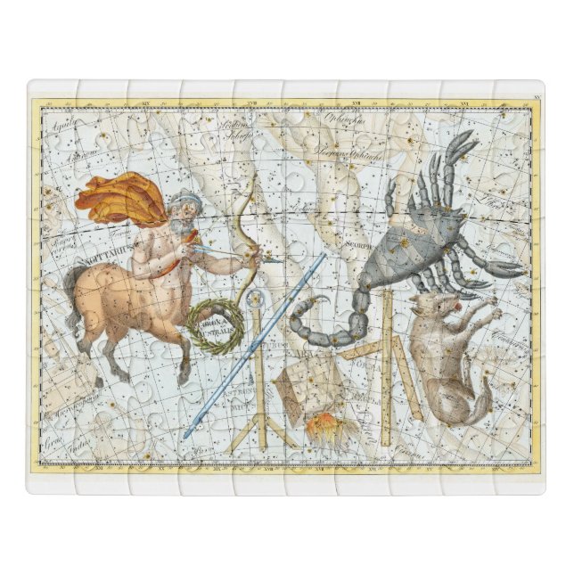 Vintage Celestial Constellations Map Jigsaw Puzzle (Puzzle Horizontal)