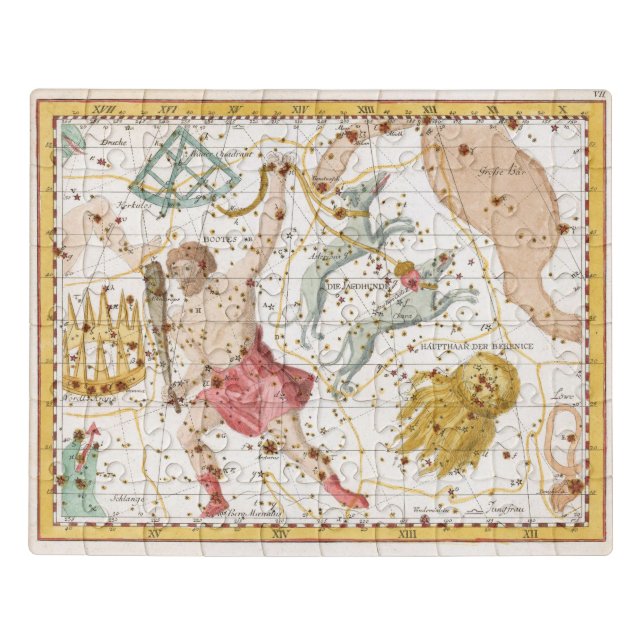 Vintage Celestial Constellations Map Jigsaw Puzzle (Puzzle Horizontal)
