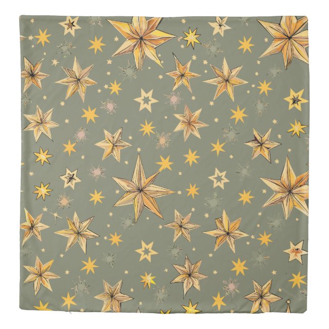 Vintage Celestial Design Duvet Cover (Back)