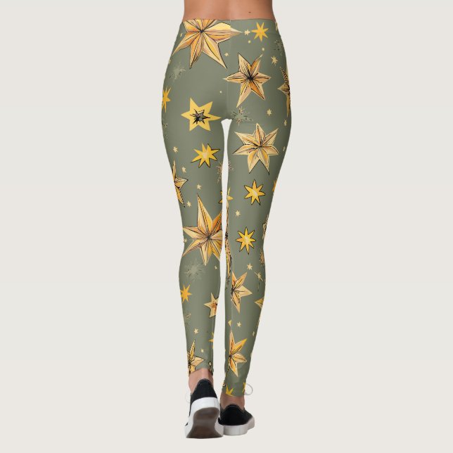 Vintage Celestial Design Leggings (Back)