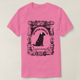 Vintage Celestial dog poster Semper Fidelis T-Shirt
