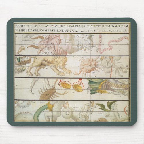 Vintage Celestial Map Astronomy by John Seller Mouse Pad