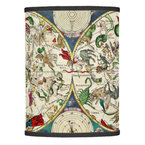 Vintage Celestial Map of the Constellations 1670 Lamp Shade