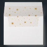 Vintage Celestial Pre-Addressed Wedding Envelope<br><div class="desc">Our "Vintage Celestial Wedding" collection features a color scheme that spans from burnt orange to terracotta imitating deep sunset vibes that transcend into a glorious night. With textured faux foil accent on borders,  moon and stars in gold and copper. Matching items from this collection are available in our store.</div>