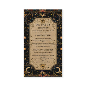 Vintage Celestial Renaissance Wedding Enclosure Card