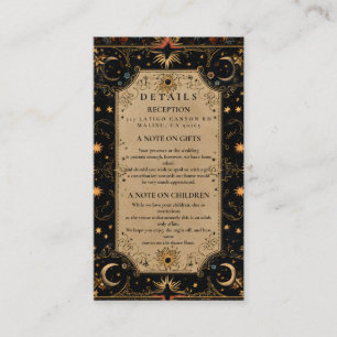 Vintage Celestial Renaissance Wedding Enclosure Card