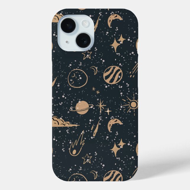 Vintage Celestial Space Pattern Case-Mate iPhone Case (Back)