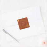 Vintage Celestial Stars Moon Wedding Napkins Square Sticker<br><div class="desc">Our "Vintage Celestial Wedding" collection features a color scheme that spans from burnt orange to terracotta imitating deep sunset vibes that transcend into a glorious night. With textured faux foil accent on borders,  moon and stars in gold and copper. Matching items from this collection are available in our store.</div>