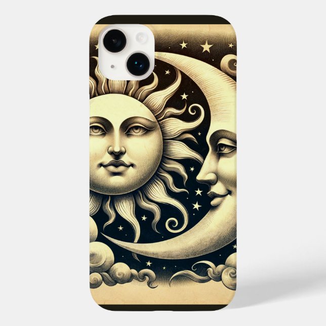 Vintage Celestial Sun & Moon Case-Mate iPhone Case (Back)