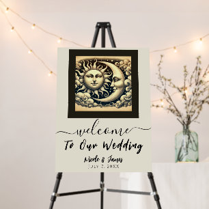 Vintage Celestial Sun & Moon Foam Board