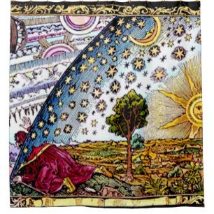 Vintage Celestial: The Flammarion Engraving Shower Curtain