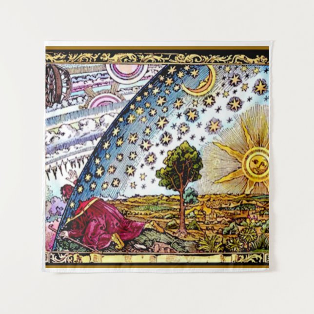 Vintage Celestial: The Flammarion Engraving Tapestry (Front)