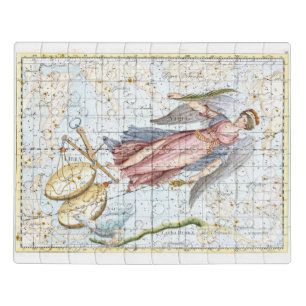 Vintage Celestial Virgo and Libra Constellations Jigsaw Puzzle