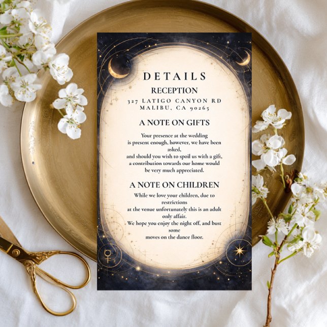 Vintage Celestial Wedding Enclosure Card (Creator Uploaded)