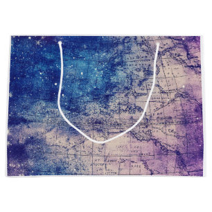 Vintage Celestial World Map (14) Large Gift Bag