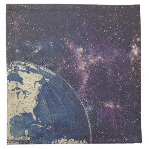 Vintage Celestial World Map (1) Cloth Napkin