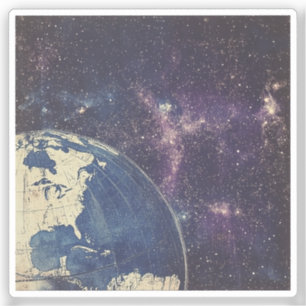 Vintage Celestial World Map (1) Sticker