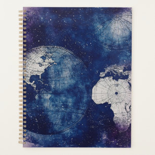 Vintage Celestial World Map (2) Planner