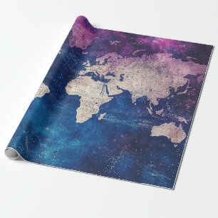 Vintage Celestial World Map (4) Wrapping Paper