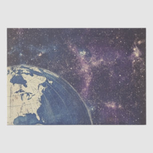 Vintage Celestial World Map Tissue Paper