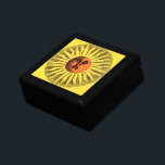 Vintage Celestial Yellow Smiling Happy Hippie Sun Keepsake Box<br><div class="desc">Vintage illustration Renaissance era celestial and antique astronomy design featuring the sun with a huge smile and rays of sunshine. Bring out your inner hippie with this retro design. Great pagan image to celebrate the summer solstice with!</div>