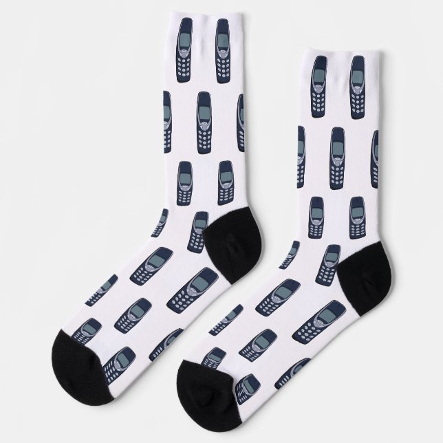 Vintage Cell Phone Socks (Left)