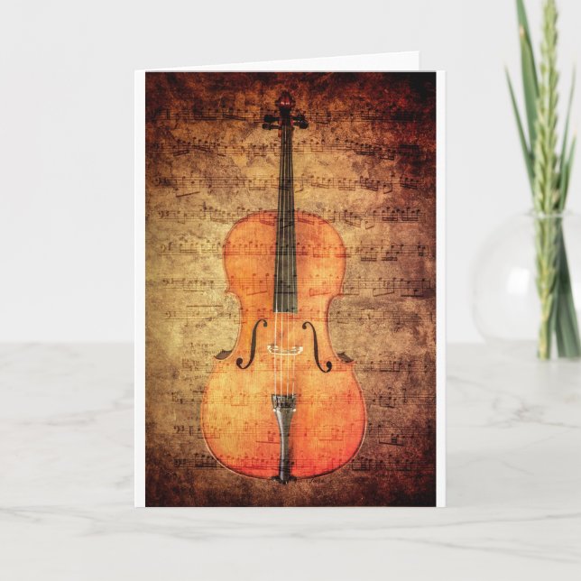Vintage Cello Card (Front)