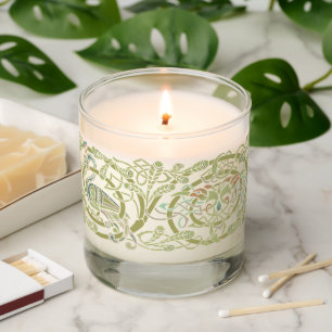 Vintage Celtic Knot Peacock Birds Pattern Frieze Scented Candle