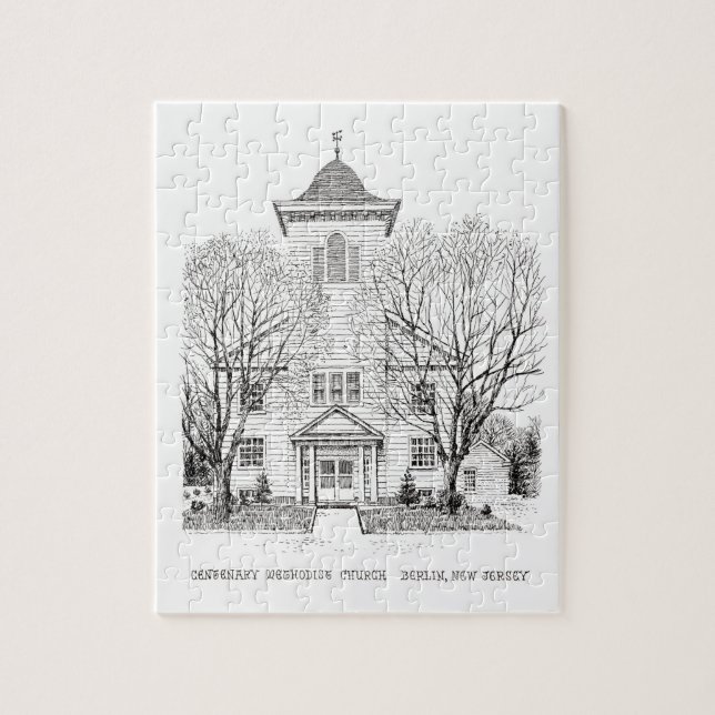 Vintage Centenary United Methodist Church Puzzle (Vertical)