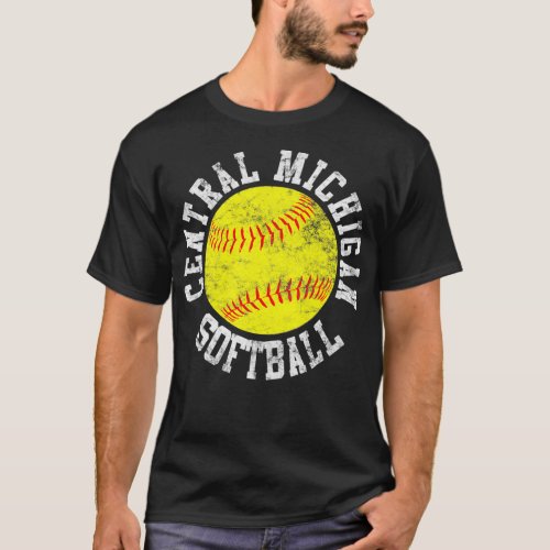 Vintage Central Michigan Softball T_Shirt