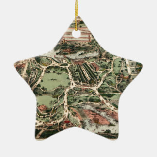 Vintage Central Park Map New York City Ceramic Ornament