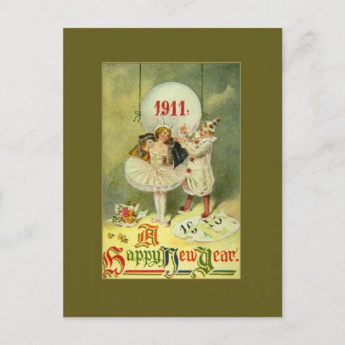 Vintage Century New Year Holiday Postcard