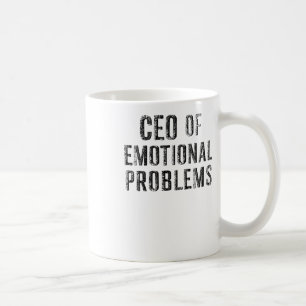 Vintage Ceo Of Emotional Problems Sticker  Coffee Mug