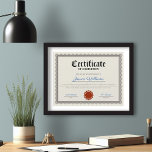 Vintage Certificate Of Completion at Zazzle
