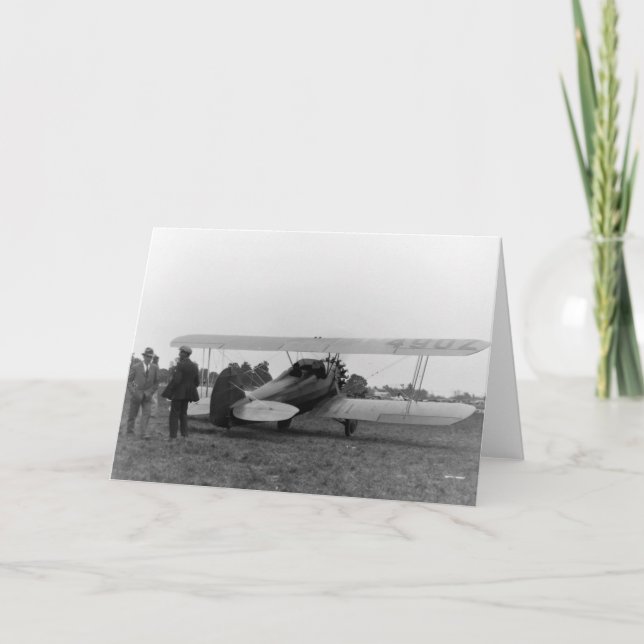Vintage Cessna 1920's Airplane Card (Front)