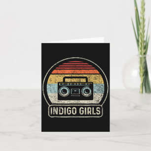 Vintage Cette Tape Indigo Rock Girls Music Retro S Card